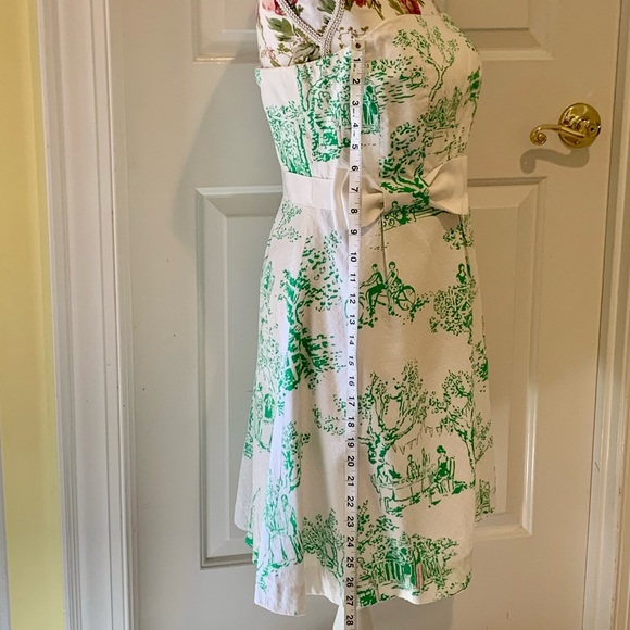 Lilly Pulitzer Strapless dress in Resort White Spring Fever Toile size 8 - Picture 4 of 11